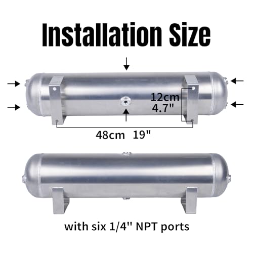 image for ZHSYMX 5 Gallon (18 Liter) 6 Ports Compressed air Storage Tank air Rid