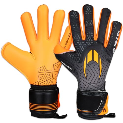 HO Soccer Premier Neo Junior Goalkeeper Gloves Size 4 Black/Orange