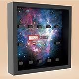 Minifiguren-Vitrine für L*e-go, für Mar*vel Lotterie 71039 Minifigur, Bilderrahmen mit Ziegelbau-Grundplatten, Fotorahmen, Tischplatte und Wandmontage, Bilderrahmen (schwarzer Rahmen)