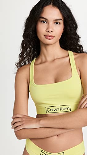 Calvin Klein Women's Reimagined Heritage Unlined Bralette, Cyber Green, Medium #TOP1