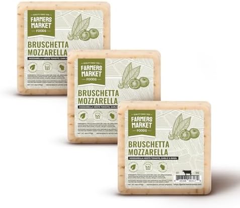 Farmers Market Bruschetta Mozzarella Wisconsin Cheese, 3 Pack