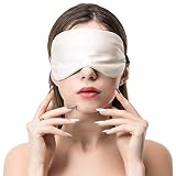 COLD POSH: Masque de sommeil en soie 16 mm avec sangle réglable, protection des yeux pour dormir, voyage, travail, méditation, nuit aveuglante, bleu marine M