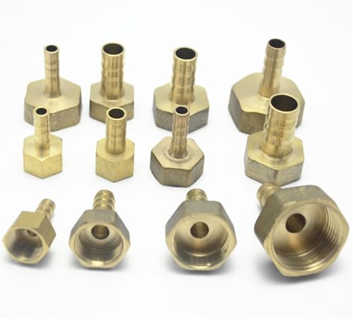 Qinlu-Brass Connector Hose Fitting Brass Hose Fitting 6mm 8mm 10mm 12mm Barb Tail 1/8