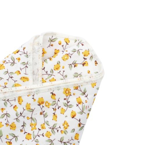 Image of Floral Pocket Squares for Men with Holder Printed Flower Mens Handkerchief Cotton Suit Pocket Hanky for Wedding