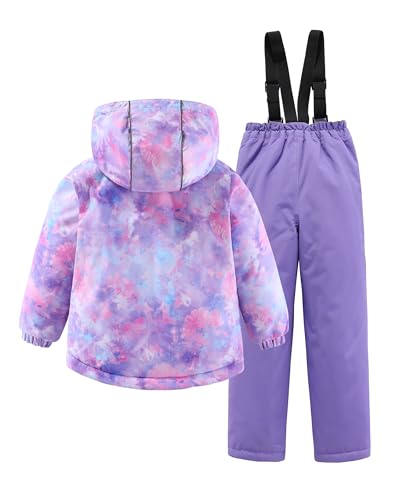 Image of M2C Boys Girls 2-Piece Snowsuit Thicken Patterned Ski Jackets and Pants
