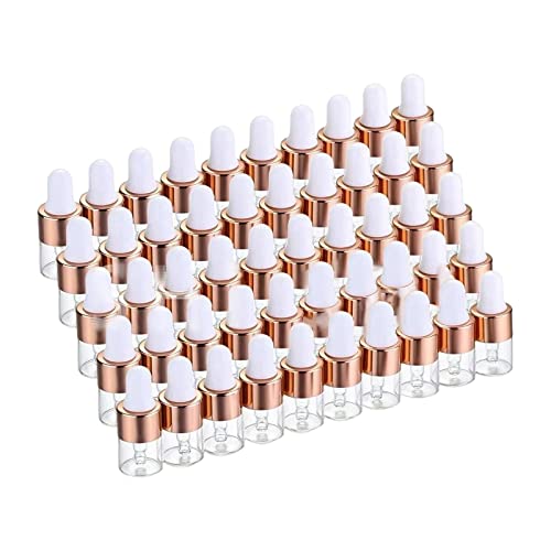 Almencla Garrafa de essencial recarregável de 50 peças transparente recipientes samll portátil 1 ml