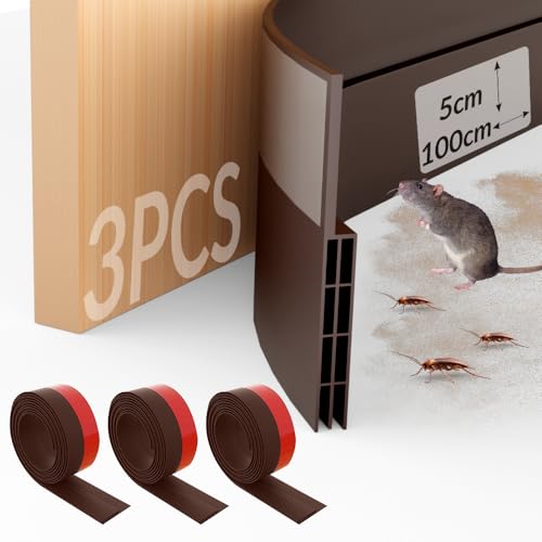 La Mejor Selección de Burletes de puerta los 5 mejores. 43 3 PCS Guardapolvo para Puerta Autoadhesivo 3 Capas - 5 x 100 cm Tira de Sellado de Silicona,Sellador Inferior contra Polvo, Insectos y Ruido | Kit Burletes con Aislamiento...