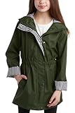 URBAN REPUBLIC Chaqueta impermeable para niñas, 7-8