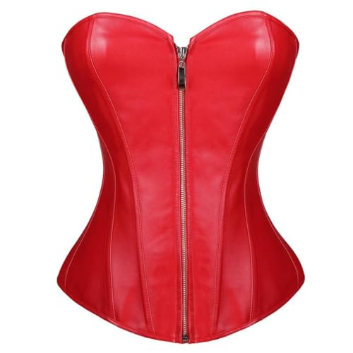Corpete Corset Corselet Redutor Modelada Cintura Valoriza Busto Zíper Couro Cores M763