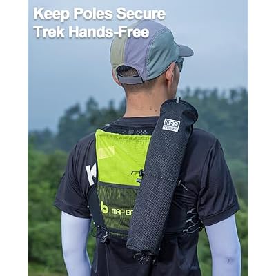 Trekking Poles Carry Bag, Waterproof & Lightweight Hiking Poles Storage Bag, Portable Storage Bag for Trekking Poles, Suitable for Running Hydration Vest & Backpacks