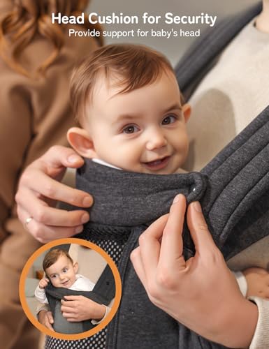 besrey Baby Carrier Newborn, Mesh Wraps Carrier for Mom Dad, Mens Front Back Infant Carry, Soft Summer Baby Holder Carry, Baby Gift Wrap, Cloth Shirt Kangaroo Carrying, Forward Chest Carrying