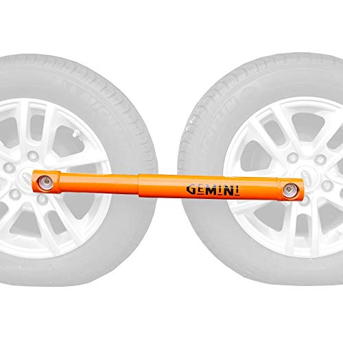Full Stop Purple Line Gemini - Cerradura de rueda de doble eje para caravana y remolque