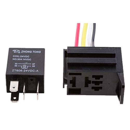Esupport Car Heavy Duty Relay Switch 12V 30A Spst 4Pin Wire Socket Plug Harness Waterproof Electrical Automotive Pack Of 5 #TOP5