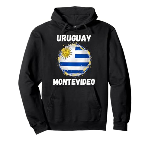 Montevideo Uruguay Vintage Uruguay Flag Souvenirs Sudadera con Capucha