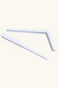 Kırma Katlanır Masa Konsolu, 30 cm, Dayanıklı Metal Malzeme, Duvara Monte Edilebilir, Katlanabilir Raf Ayağı, Masa Ayak Destek Aparatı, Kolay Kurulum, Çok Amaçlı Kullanım, 2'li Set (Beyaz)
