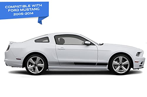 Rocker Side Stripes Decals Stickers Graphics Compatible With Ford Mustang All Generations (182B) #TOP1