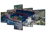 Canvas Art Decor Rugby Aerial View of Rugby Field Pictures Framed Artwork Nissan Stadium Poster Hanging Decorations for Living Room Sport Styles Paintings Art Prints Canvas Wall Decorations(50"Wx24"H)