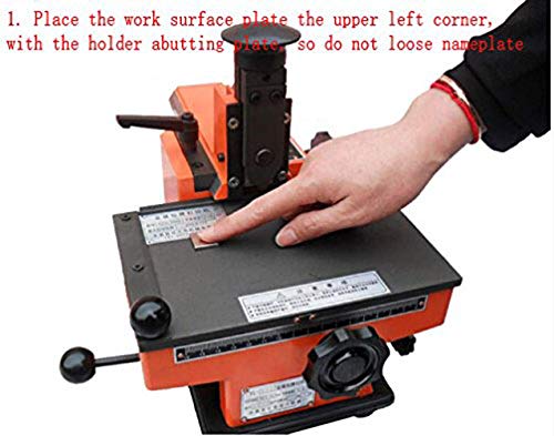 Hengwei New Edition Semi-Automatic Embosser Nameplate Metal Label Stamping Marking Embossing Machine Dog Tag Printer with 1PCS 4mm Font