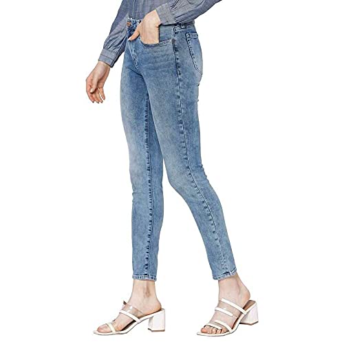 Image of Spykar Skinny Fit Regular Length Cotton Womens Jeans (A21SPO01BA005B005,Light Blue,28)
