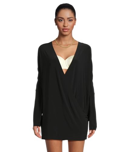 Norma Kamali Women's Dolman Wrap Mini Dress