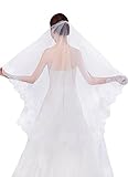 robe mariée long voile Blanc Voile Mariée Ivoire Voile Mariage Dentelle Voile Élégant pour Robe de Mariage Voile Mariée Broderies Accessoire Mariée pour la Robe Mariage