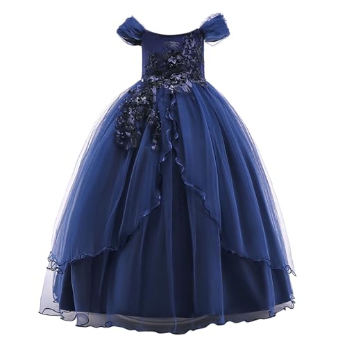 Robe en mousseline de cérémonie coupe trapèze haut de gamme pour adolescente
