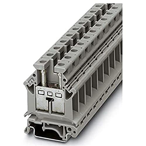 Preisvergleich Produktbild PHOENIX CONTACT UK 16 N Durchgangsklemme, Schraubanschluss, 2 Anschlüsse, 2.5 mm² - 25 mm² Querschnitt, 14 - 4 AWG, 12.2 mm Breite, Grau, 50 Stück