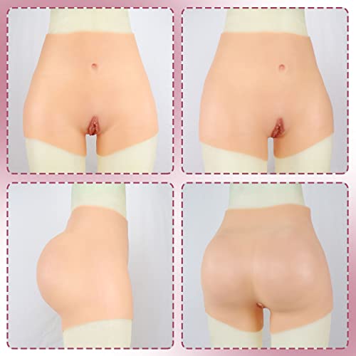 Cueca boxer crossdressing silicone realista vagina falsa sissy pussy boxer hip lift para Drag Queen,