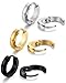 Jstyle Stainless Steel Mens Womens Hoop Earrings Huggie Ear Piercings 20mm