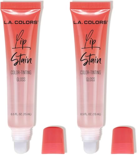 Image of L.A. COLORS Lip Stain Color Tinting Gloss, Strawberry Star CLG447 (Pack of 2)