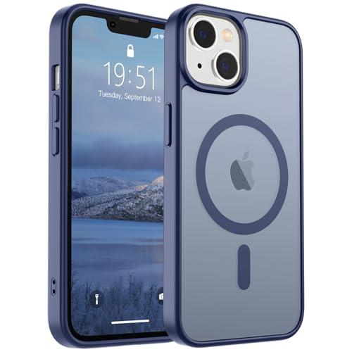 Image of SUPFINE Magnetic for iPhone 14 Case & iPhone 13 Case (Compatible with MagSafe)(Military Grade Drop Protection) Slim Translucent Matte Shockproof Phone Cover,Lavender Gray