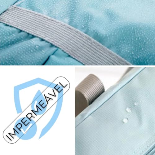 Bolsa de Viagem Portátil Oxford Dobrável Impermeável Multifuncional Cor:Rosa