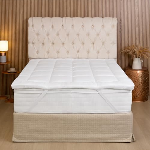 Pillow Top Colchão Cama Casal Queen Acolchoado Micro Percal 400 fios Macio