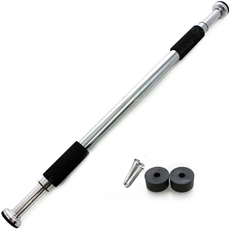 Barra de Porta Ajustável para Exercícios Flexão Musculação Crossfit Treino Ajustável de 63 até 96 Cm