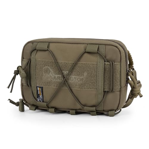 Mardingtop Molle Tactical Pouch, Admin Molle Pouch EDC Tool Utility Bag with Shoulder Strap for Commuting, Cycling & Short-Distance Hiking