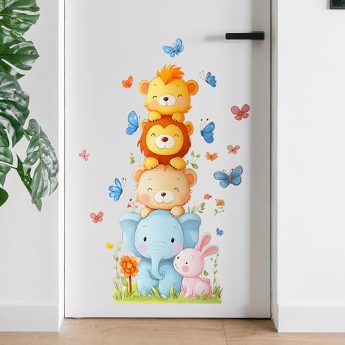 Vinilos decorativos de animales adorables en vinilo removible para niños miniatura 3