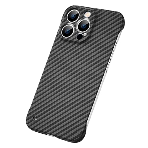 Ivy Carbon Fiber Texture Frameless Cover For Iphone 14 Carbon Fiber Case - Black #TOP10