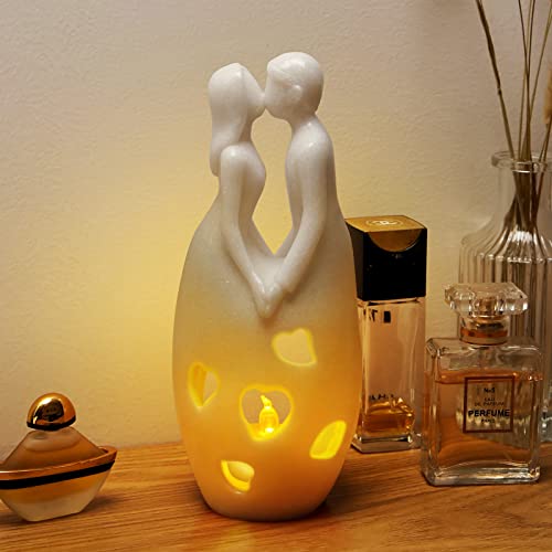 Valentines Day Gifts For Her/Couple - Love Candle Holder Statue, Unique Couples Marriage Gift, Bridal Shower Engagement Gift For Women Wife Bride Husband, Romantic Gifts For Her Candle Holder #TOP1