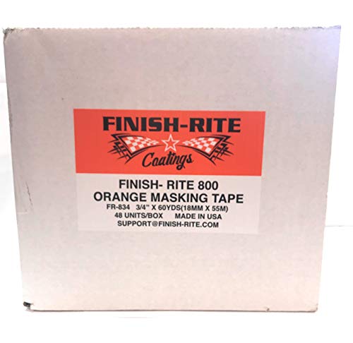 Finish Rite Automotive Refinish Orange Masking Tape 34 60ydsEach Box of 48