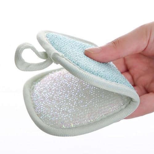Image of 4 PCS Scouring Pad Sponges Kitchen Microfiber Cleaning Sponges Reusable Dish Sponge for Dishes, Pots and Pans
