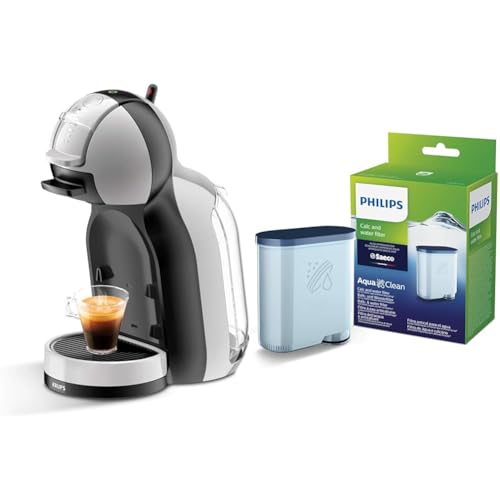 Krups KP123B Dolce Gusto Maschine Mini Me, Kaffeekapselmaschine & Philips AquaClean Kalk- und Wasserfilter für Espressomaschine, Kein Entkalken bis 5000 Tassen, Einzelpack