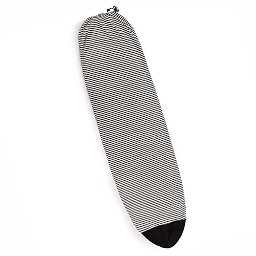 51buyoutgo Surf Sock, Surfboard Sock, Longboard Paddleboard Surf Board Sup Paddle Board Cover, 8 Foot 8ft Quick Dry Stretch Surfboard Bag Sleeve with Drawstring Closure 230 x 50cm Black