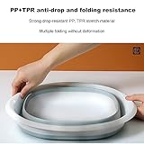 ZatRuiZE Collapsible Washing Up Bowl,Square Folding Wash Basin 4L,Portable Silicone Foldable Sink,Space Saving Washbasin for Camping, Travel, Kitchen,Outdoor Use - Image 8