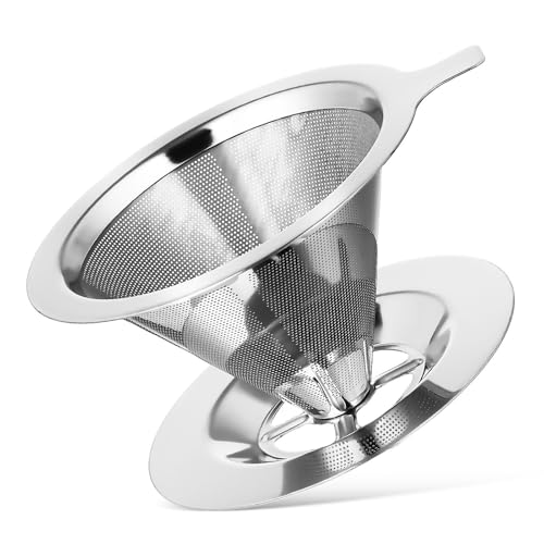 JOYOFREELY �R�[�q�[�h���b�p�[ �R�[�q�[�t�B���^�[�J�b�v �X�e�����X���R�l�t�B���^�[ 2�w���b�V���\�� �ė��p�\ �L�b�`���p �g���C�t�� 1�Z�b�g