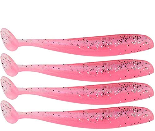 20 Pcs Fishing Soft Lure 7.5Cm/2G Plastic T Tail Bait Artificial Worm Swimbait For Bass Trout Walleye Fishing Accessory(Pink) #TOP25