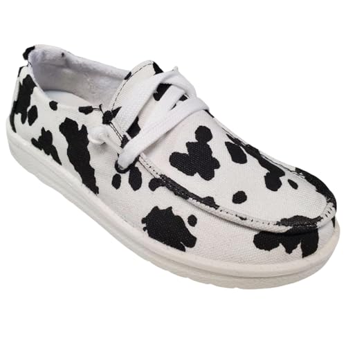 Gypsy Jazz Kids Spot Lightweight Flexible Fashion Sneaker (Black White, Big Kid, Medium, 11)