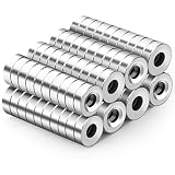 DIYMAG Strong Neodymium Disc Magnets, Permanent Rare Earth Countersunk Hole Magnets for Refrigerator