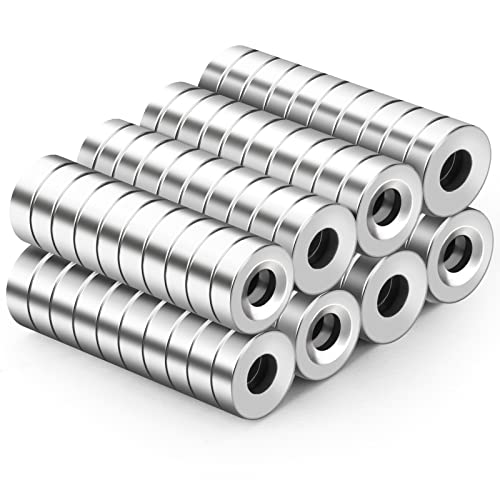 Diymag Strong Neodymium Disc Magnets, Permanent Rare Earth Countersunk Hole Magnets For Refrigerator, Diy, Science, Crafts, Office-0.32 Inch X 0.12 Inch, 80 Pcs #TOP17