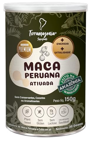 TERRAMAZONIA Maca Peruana Ativada - Superalimento Fonte de Vitamina B3...