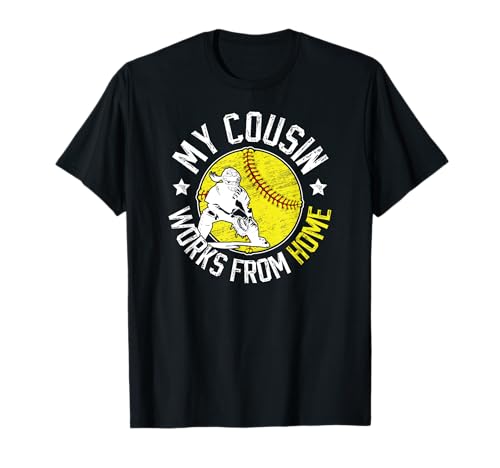 Softball Catcher Cousin Funny Cousin of A Softball Catcher T-Shirt